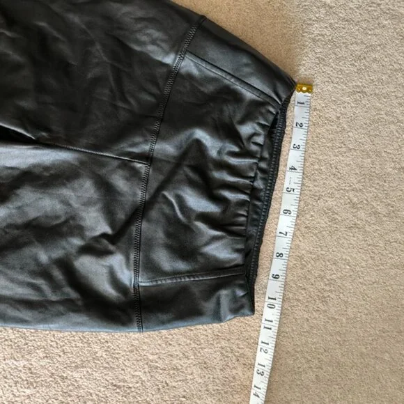 Aritzia Wilfred Free Daria Japanese Fabric High Rise Faux Leather Leggings S - Picture 5 of 9